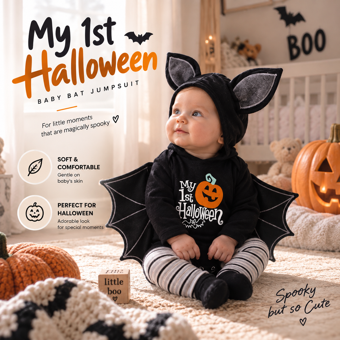 Baby Halloween Bat Costume By Likky