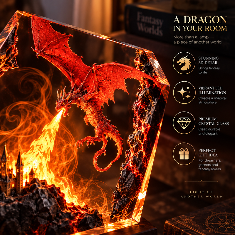 Fire Dragon Halloween Lamp By Likky